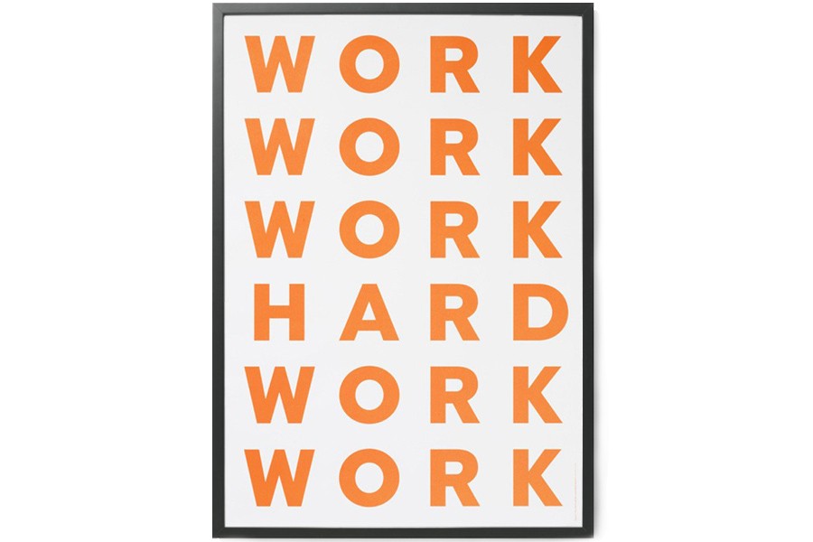 アルファベット　ポスター/アートプリント　70×100cm　Work Hard