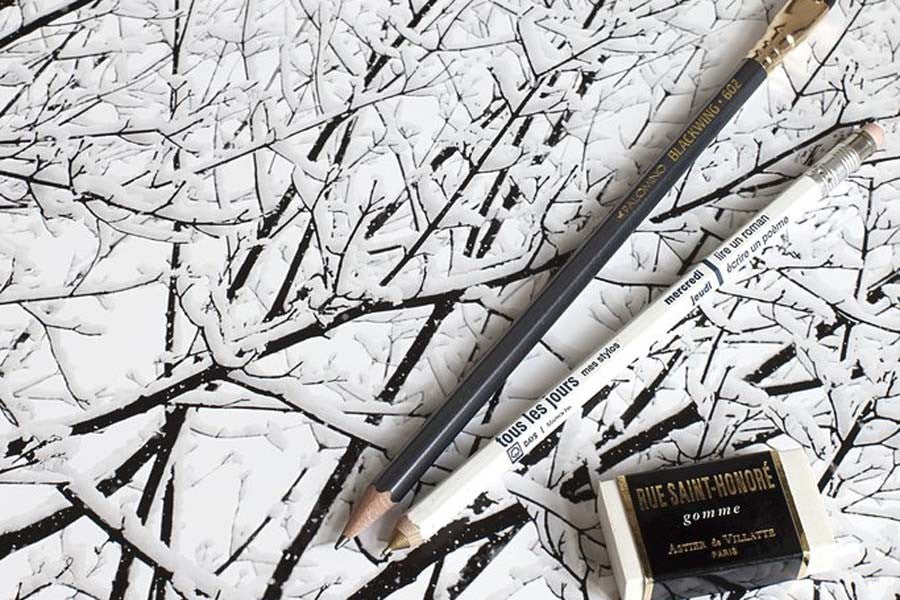 ポスター/アートプリント　50×70cm　Snowy Tree