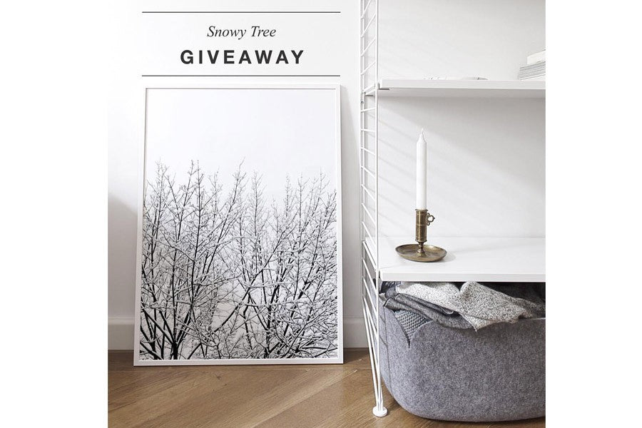 ポスター/アートプリント　50×70cm　Snowy Tree