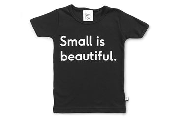 【在庫限り】イギリス製　子供服/キッズ　コットンTシャツ　Small Is Beautiful　ブラック