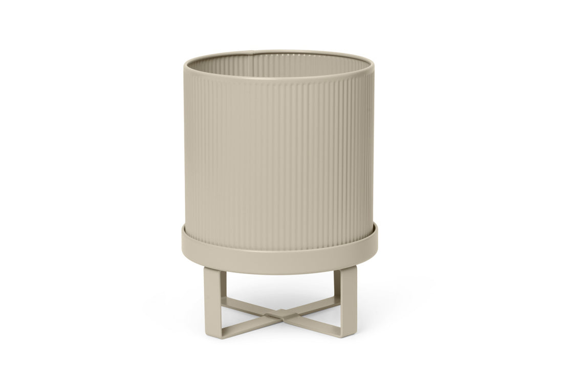 クリーンなデザインのスタンド付きフラワーポット　Bau Pot　Sサイズ　高さ24cm　カシミヤ