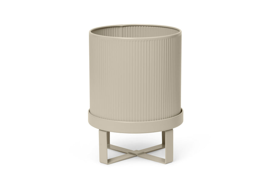 クリーンなデザインのスタンド付きフラワーポット　Bau Pot　Sサイズ　高さ24cm　カシミヤ