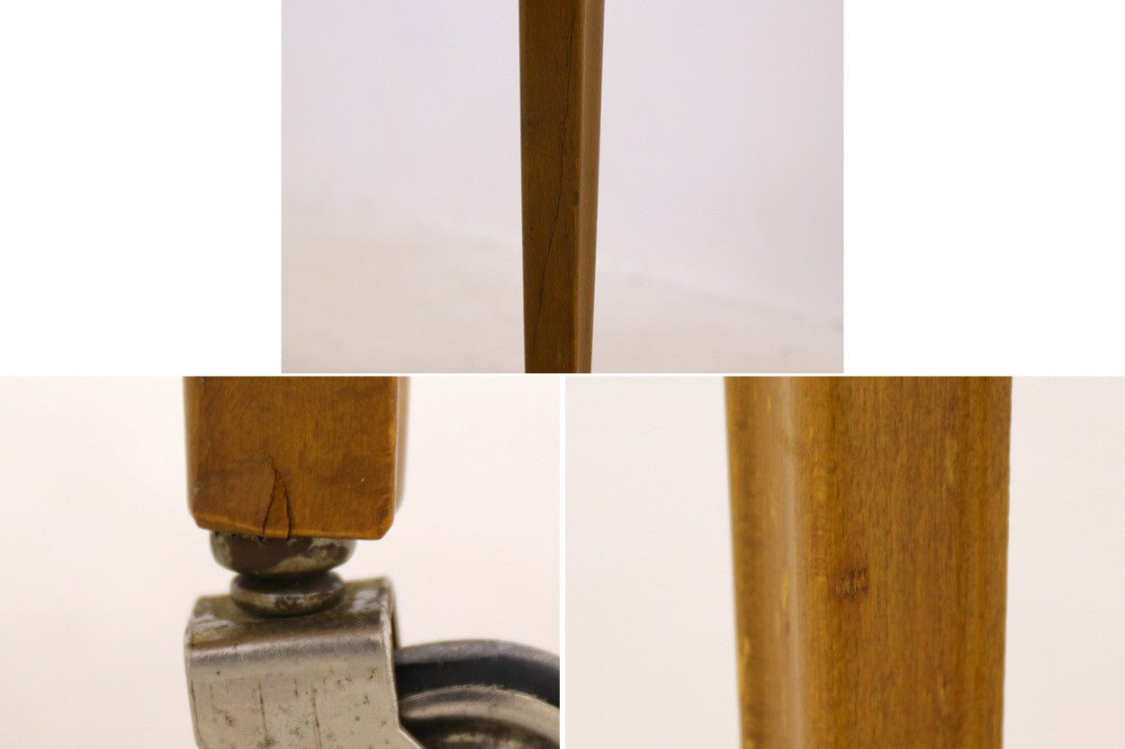 北欧より買い付けたソーイングテーブルです。良質なチーク材が使用されています。天板をスライドすると使い勝手の良い収納部がございます。一見シンプルなデザインに見える所が素敵ではないでしょうか。