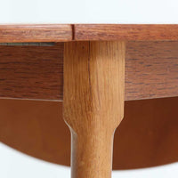 デンマーク製　バタフライサイドテーブル　チーク×オーク材　北欧家具ビンテージ