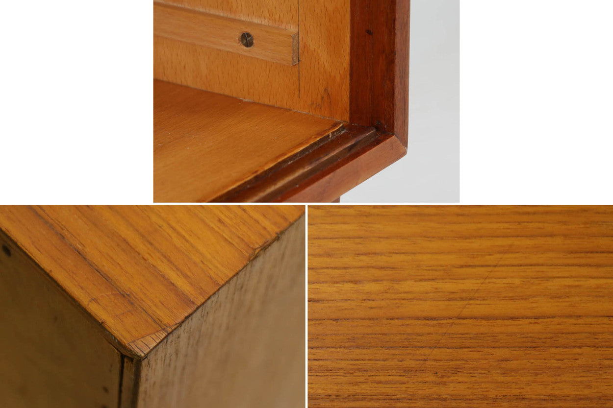 デンマークより買い付けた「Borgemogensen」デザインによるサイドボードです。デンマークの名工Soborg社によって作成された物です。現地でも中々手に入れる事が出来ないうえ、脚部がオーク材では無くチーク材が使用された希少なモデルです。飽きの来ない永くご使用いただけるシンプルなデザインです。置く場所を選ばない小ぶりなサイズ感で、使い勝手も良好です。