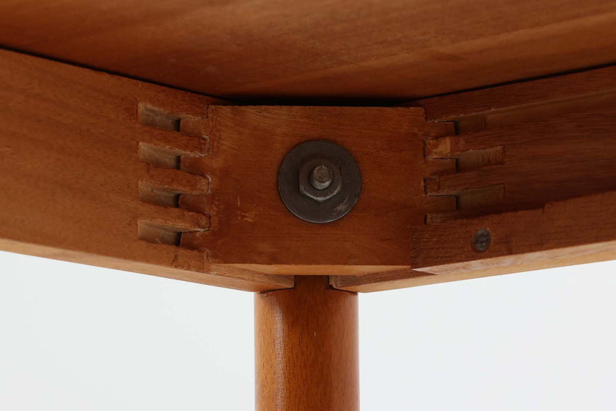 デンマーク製　エクステンションバタフライダイニングテーブル　125cｍ　チーク×ビーチ材　北欧家具ビンテージ