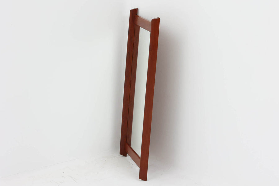 デンマーク製　チーク材ミラー　壁掛け/立掛け　高さ76cm　北欧ビンテージ家具