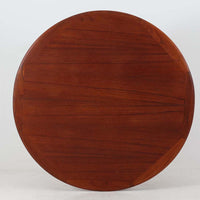 デンマーク製　円形　エクステンションダイニングテーブル　直径113cm　チーク材　北欧家具ビンテージ