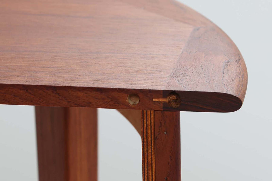 デンマーク製　円形　エクステンションダイニングテーブル　直径113cm　チーク材　北欧家具ビンテージ