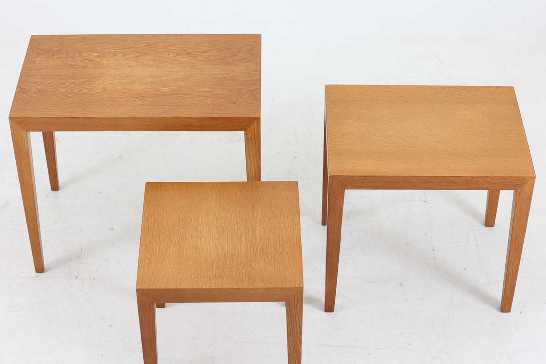 デンマーク製 ハスレヴ ネストテーブル オーク材 北欧家具