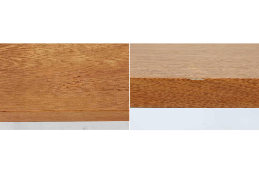北欧より買い付けたサイドテーブルです。天板と脚の角はトメ加工が施されています。SeverinHansenJr.の代表的なデザインです。希少なオーク材のモデルです。