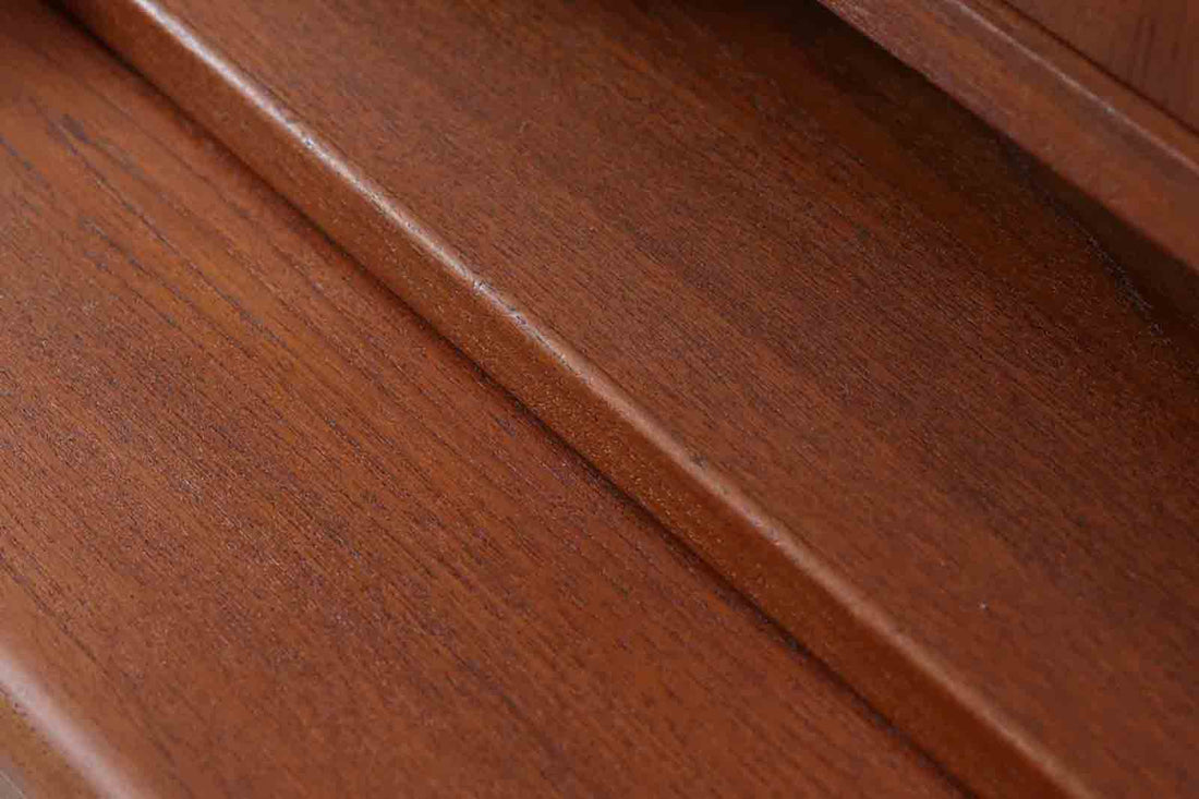 デンマーク製　ライティングビューロ/机　チーク材　鏡付き　北欧家具ビンテージ