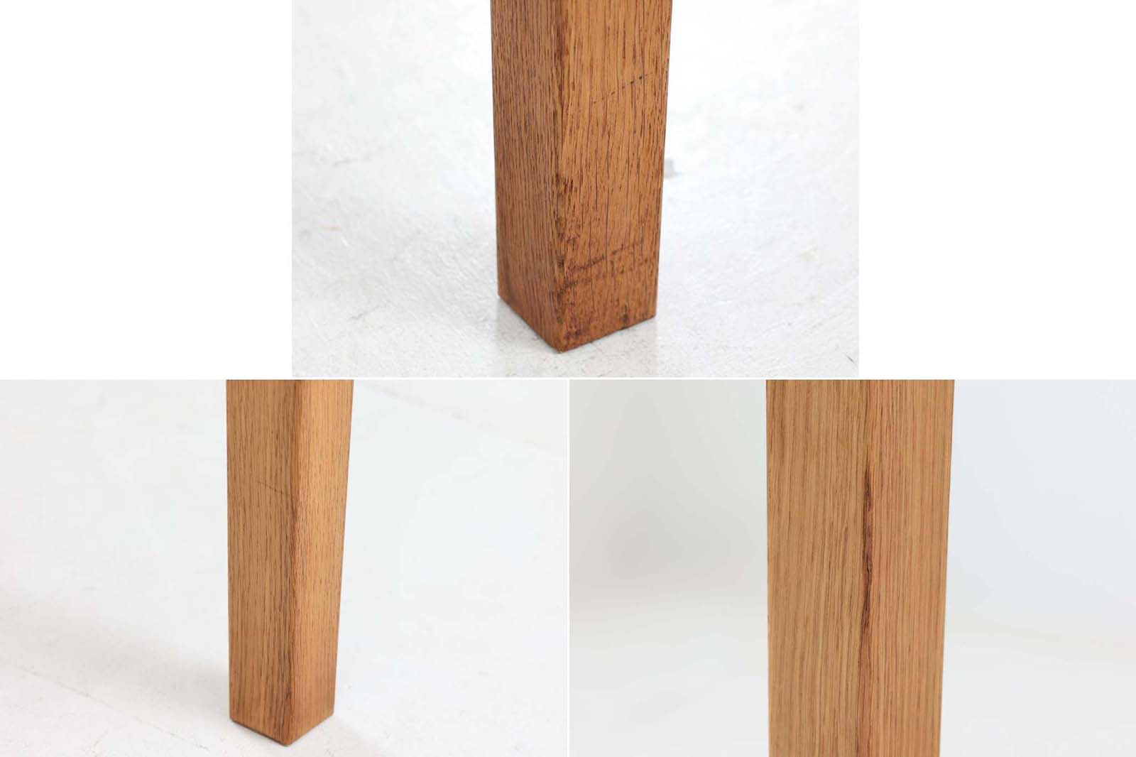 KajWindingデザインによる拡張式ダイニングテーブルです。デンマークでオーク材のダイニングは希少です。名工Slagelsemobelvaerk社の熟練の職人によって作成されておりクオリティーの高い作品です。デンマークの品質基準を満たした「DANISHFURNITUREmAKE'SCONTROL」の刻印がございます。片方だけ拡張板を広げて使用可能です。