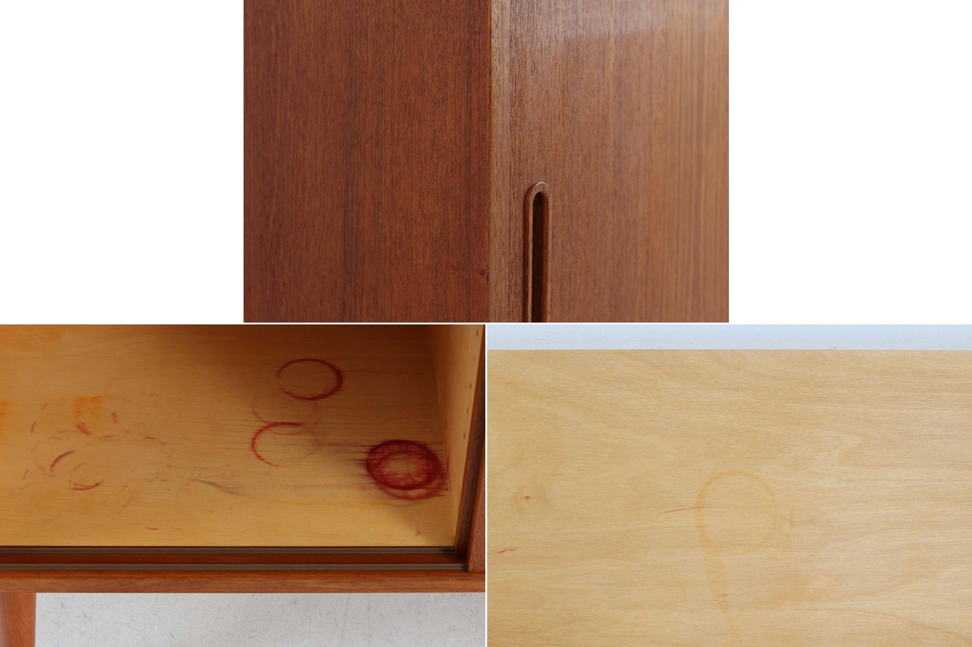 北欧より買い付けたサイドボードです。良質なチーク材が使用されており、優しい雰囲気です。デンマークの品質基準を満たした「DANISHFURNITUREmAKE'SCONTROL」の刻印がございます。高さ調整が可能な引き出しと棚板は使い勝手が良さそうです。