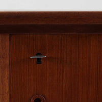 デンマーク製　両袖デスク/机　扉付き　チーク材　北欧家具ビンテージ