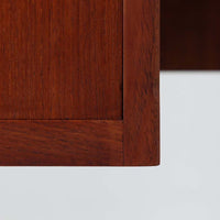 デンマーク製　両袖デスク/机　扉付き　チーク材　北欧家具ビンテージ