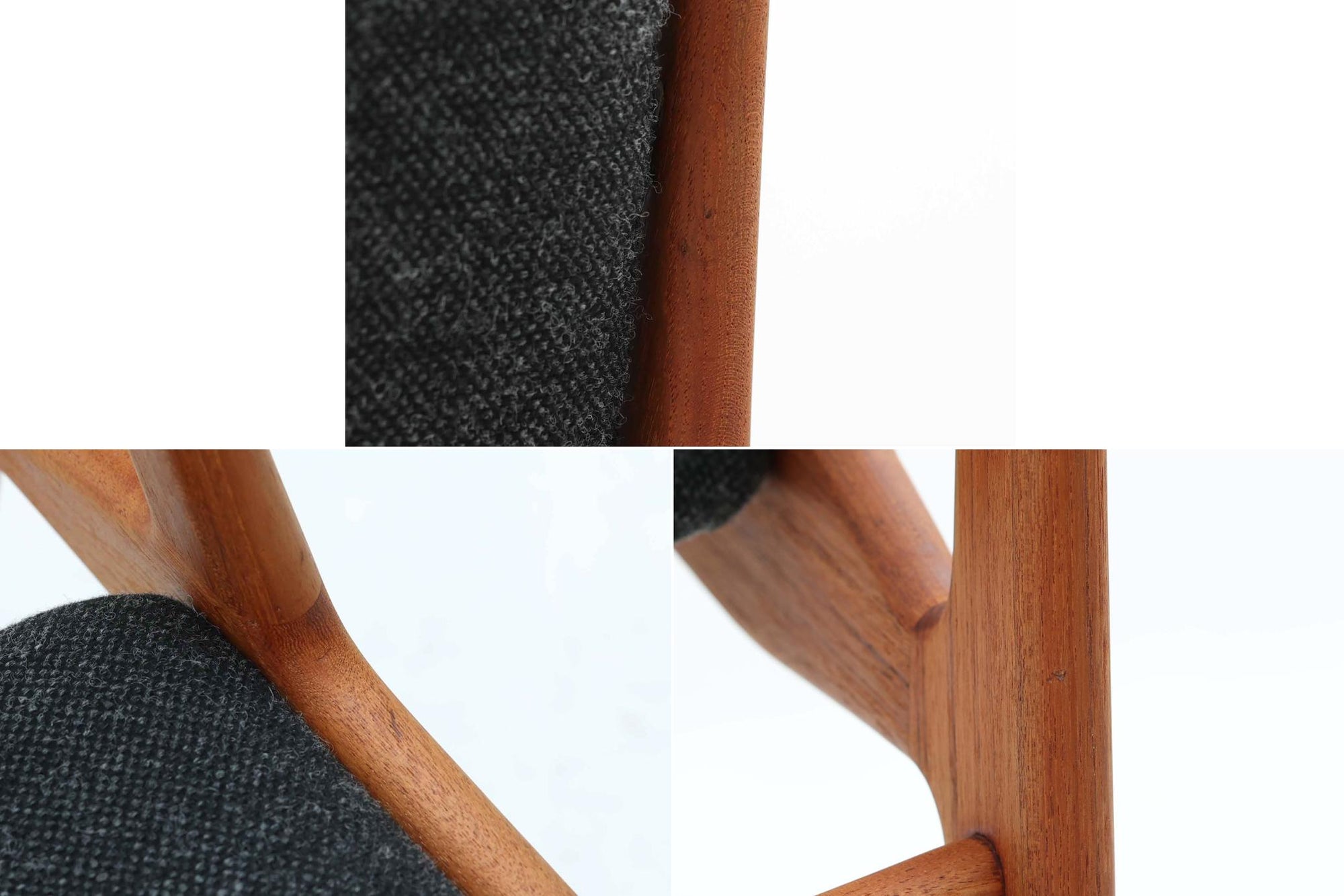 デンマークの名工Vamomobelfabrik社の熟練の職人によって作成された「Ella」チェアです。ArneVodderならではの強度とデザイン性が両立した名作椅子です。背もたれは座った時にフィットする様に回転式となっており座り心地も良好です。アーム付きのタイプもございますが、こちらはアームレスタイプとなっております。