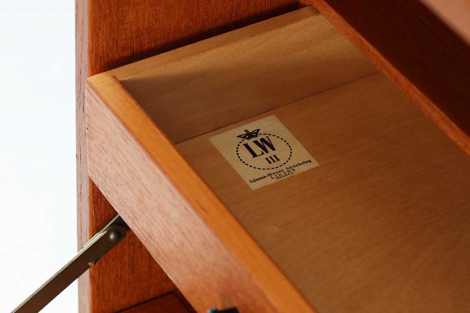 スウェーデンより買い付けたキャビネットです。鍵付きの扉が付属した珍しいデザインです。小物や大事な物を収納したり、簡易なデスクとしてもお使いいただけます。高さが138cmと小ぶりで空間を圧迫することなくご使用いただけます。