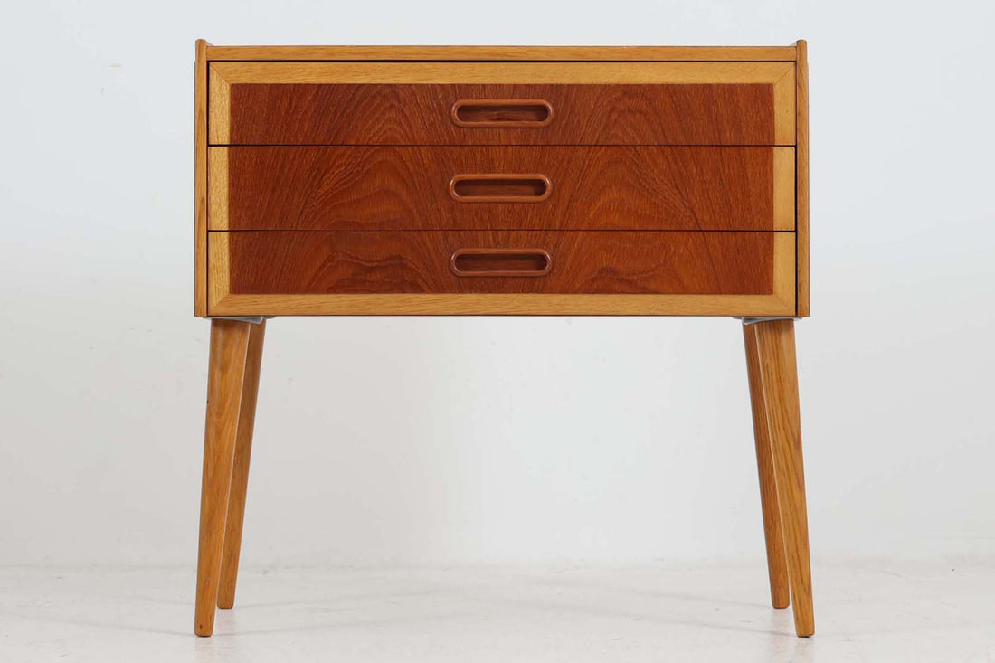 ヴィンテージ スウェーデン製 チーク×オーク 2段チェスト 仕上済 2段