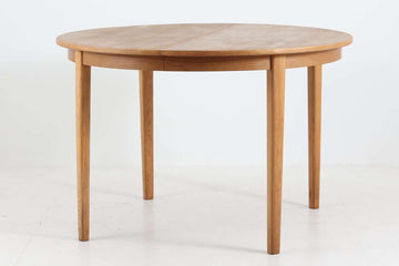 デンマーク製　円形　エクステンションダイニングテーブル　直径110cm　オーク材　北欧家具ビンテージ