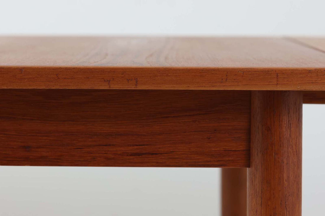デンマーク製　エクステンションバタフライダイニングテーブル　正方形　チーク材　北欧家具ビンテージ