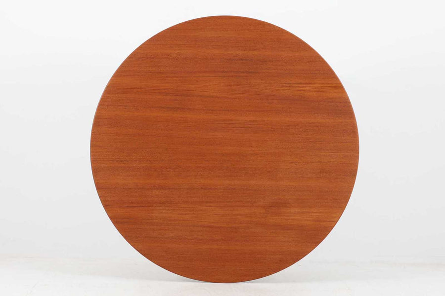デンマーク製　円形　エクステンションダイニングテーブル　直径104cm　チーク材　北欧家具ビンテージ