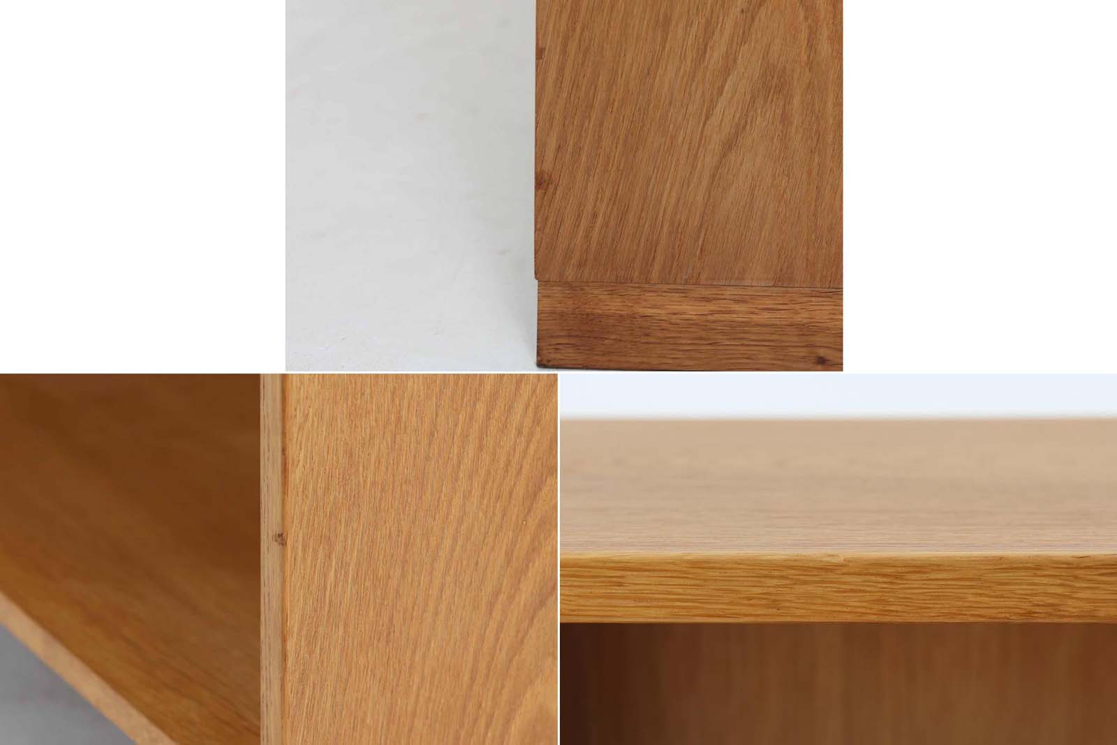 北欧より買い付けたHansJ.Wegnerデザインのブックシェルフです。彼のキャビネット類を数多く手がけたRYmobler社製の本棚です。本体はオーク材が使用されています。シンプルなデザインながらも要所要所にウェグナーらしいデザインが施してあり、実用性にも優れている逸品です。