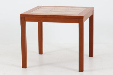 デンマーク製　タイルトップサイドテーブル　チーク材　北欧家具ビンテージ