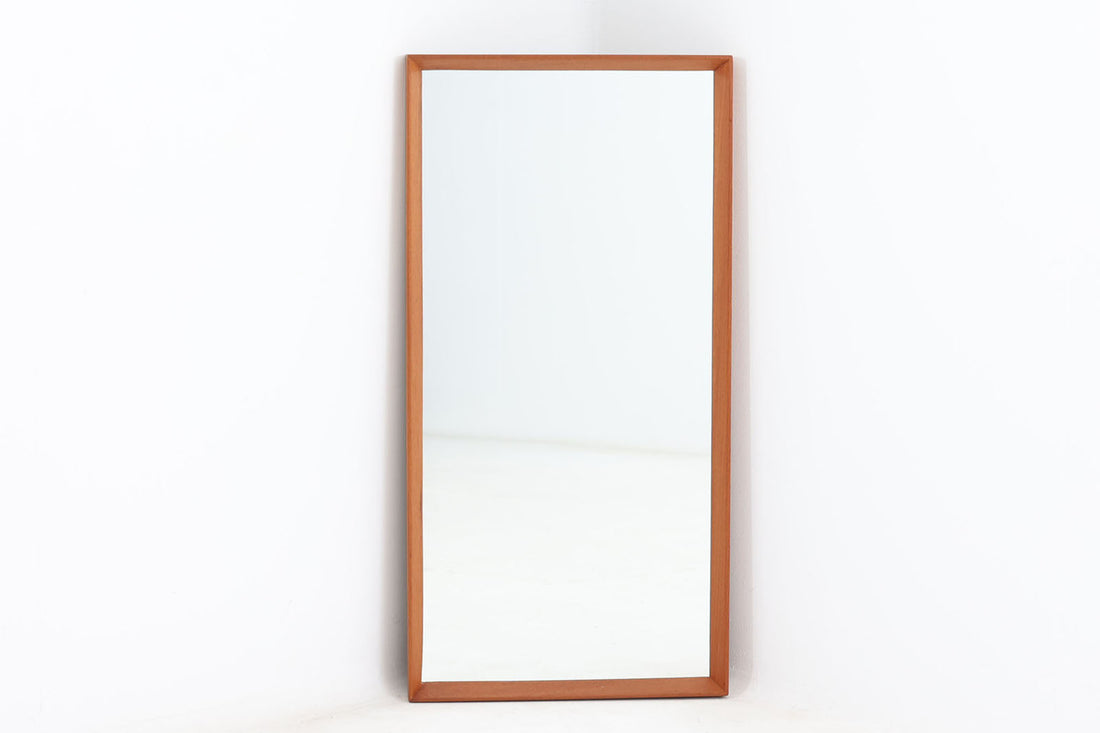 デンマーク製　チーク材ミラー　壁掛け/立掛け　高さ83cm　北欧ビンテージ家具