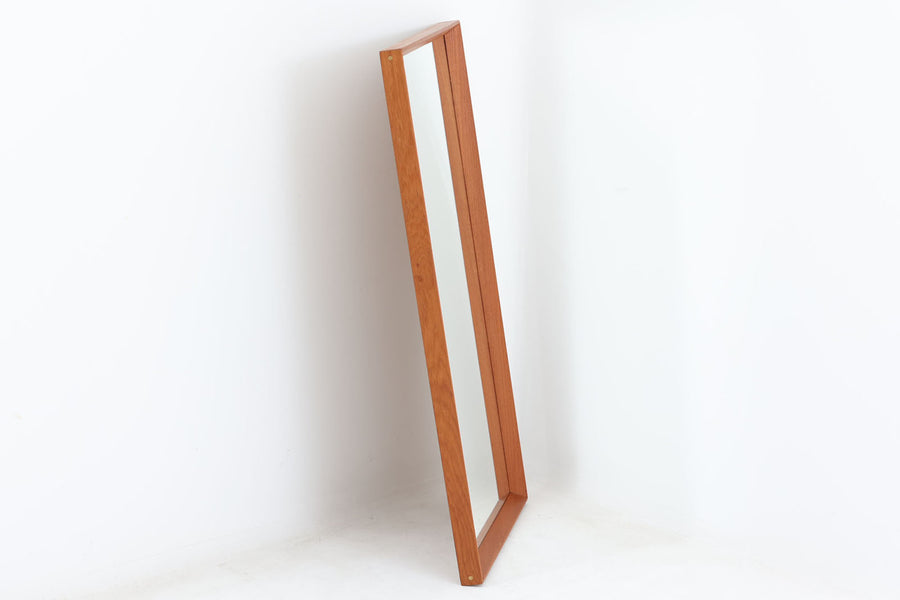 デンマーク製　チーク材ミラー　壁掛け/立掛け　高さ83cm　北欧ビンテージ家具