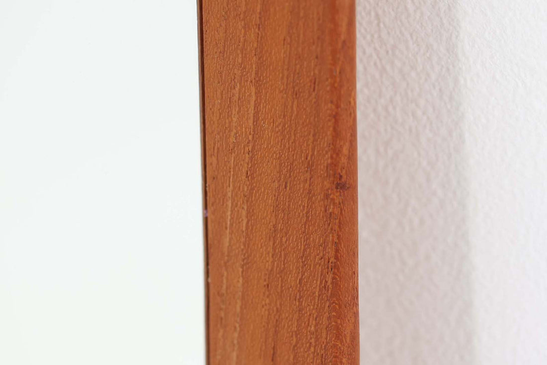 デンマーク製　チーク材ミラー　壁掛け/立掛け　高さ83cm　北欧ビンテージ家具
