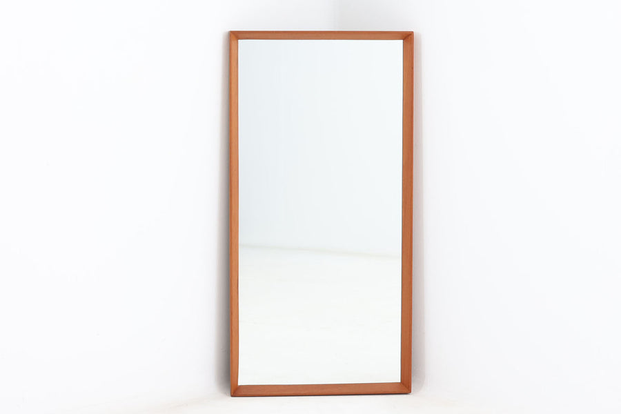デンマーク製　チーク材ミラー　壁掛け/立掛け　高さ83cm　北欧ビンテージ家具