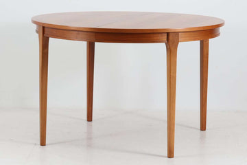 デンマーク製　円形　エクステンションダイニングテーブル　直径115cm　ウォールナット材　北欧家具ビンテージ