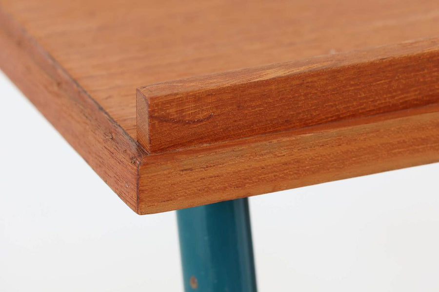 デンマーク製　サイドテーブル/ラップトップテーブル　キャスター付　チーク材　北欧家具ビンテージ