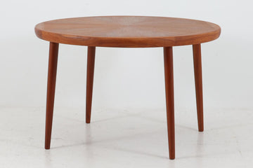 希少　デンマーク製　小ぶりな　円形センターテーブル　直径91cm　チーク材　北欧家具ビンテージ