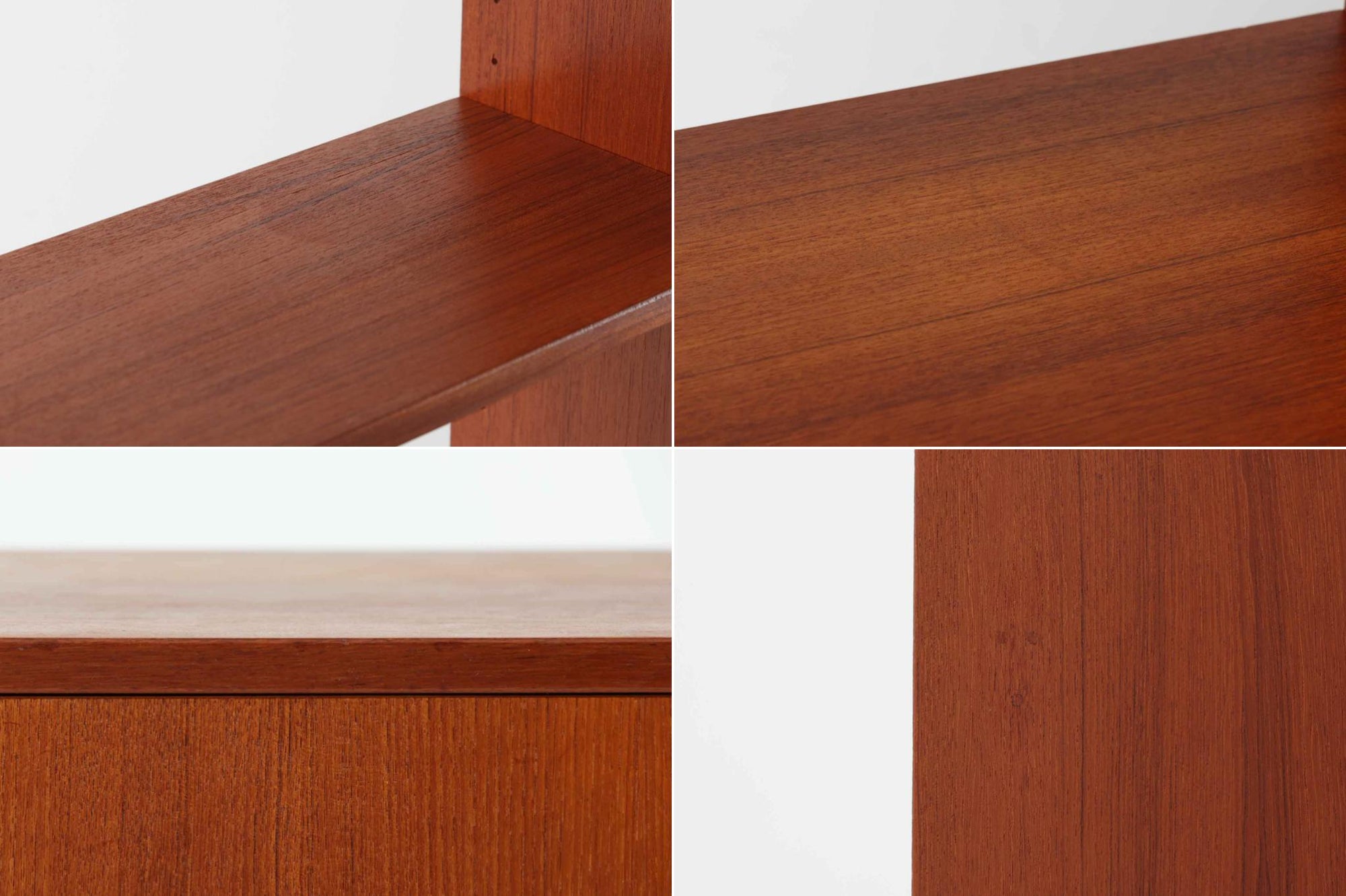 スウェーデンより買い付けたオープンシェルフです。オープンタイプなので、置く場所を選ばずご使用いただけます。本体には良質チーク材とオーク材が使用されています。