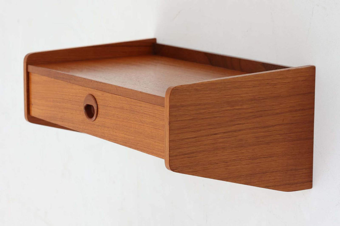 デンマーク製 壁掛けシェルフ/ウォールシェルフ チーク材 北欧