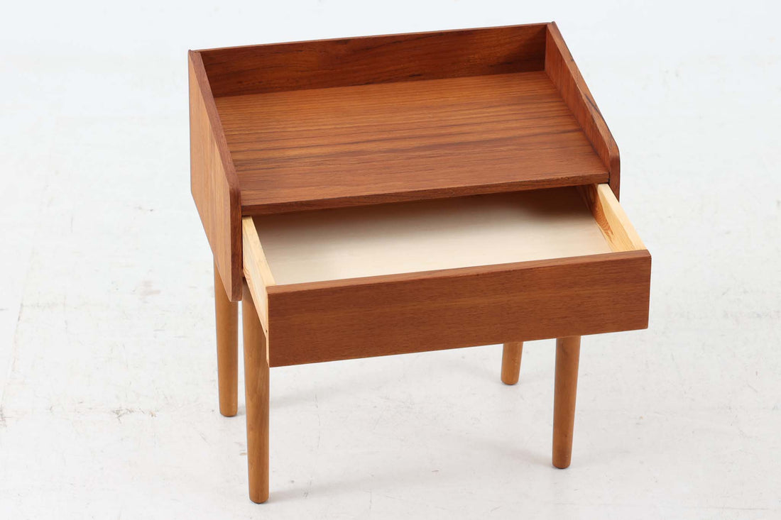 ブラウン木製クラシック電話台 キャビネット リビング収納 木製