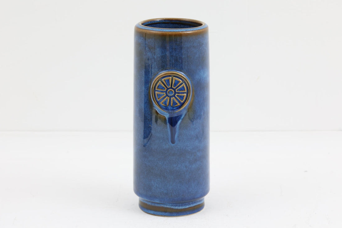 デンマーク製　SOHOLM　ブルーのフラワーベース　花瓶/水差し